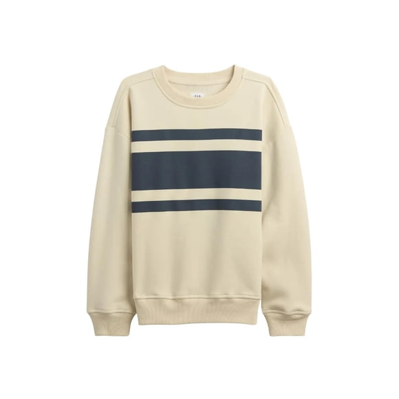 Remera Vintage Suave de Rayas Blanco Roto XL para Niños GAP