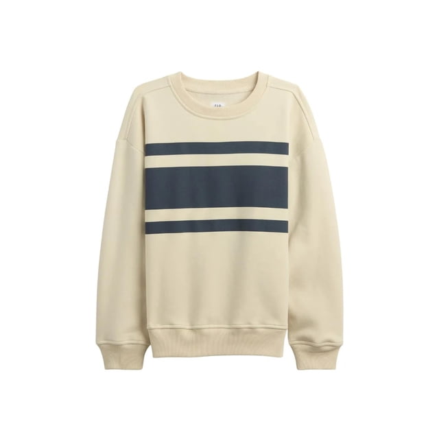 Remera Vintage Suave de Rayas Blanco Roto XL para Niños GAP