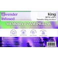 thumbnail image 4 of King Memory Foam Pillow Lavender Infused - Breathable, Stress-Reducing Bed Pillow - Ideal for Side, Back & Stomach Sleepers Long Lasting - King Size, 4 of 4
