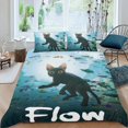 thumbnail image 2 of Película Flow Conjunto de sábanas temático, trío de piezas, cómodo y amigable con la piel, diseño único, regalo de decoración para el hogar para familiares, amigos y fans,173cm *218cm, 2 of 6
