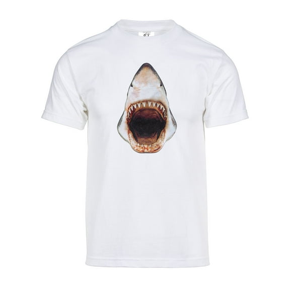 Men's Shark Attack Short-Sleeve T-Shirt - White - Large