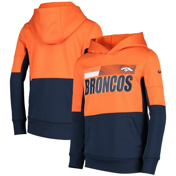 Denver Broncos Nike Youth Performance Pullover Hoodie