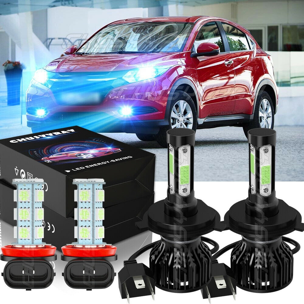 MOTORS Fog Light Bulbs For Honda HRV 2016 2017 2018 HRV Combo 4x LED