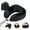 Black, variant on 1pc Black Memory Foam Travel Neck Pillow with Adjustable Support