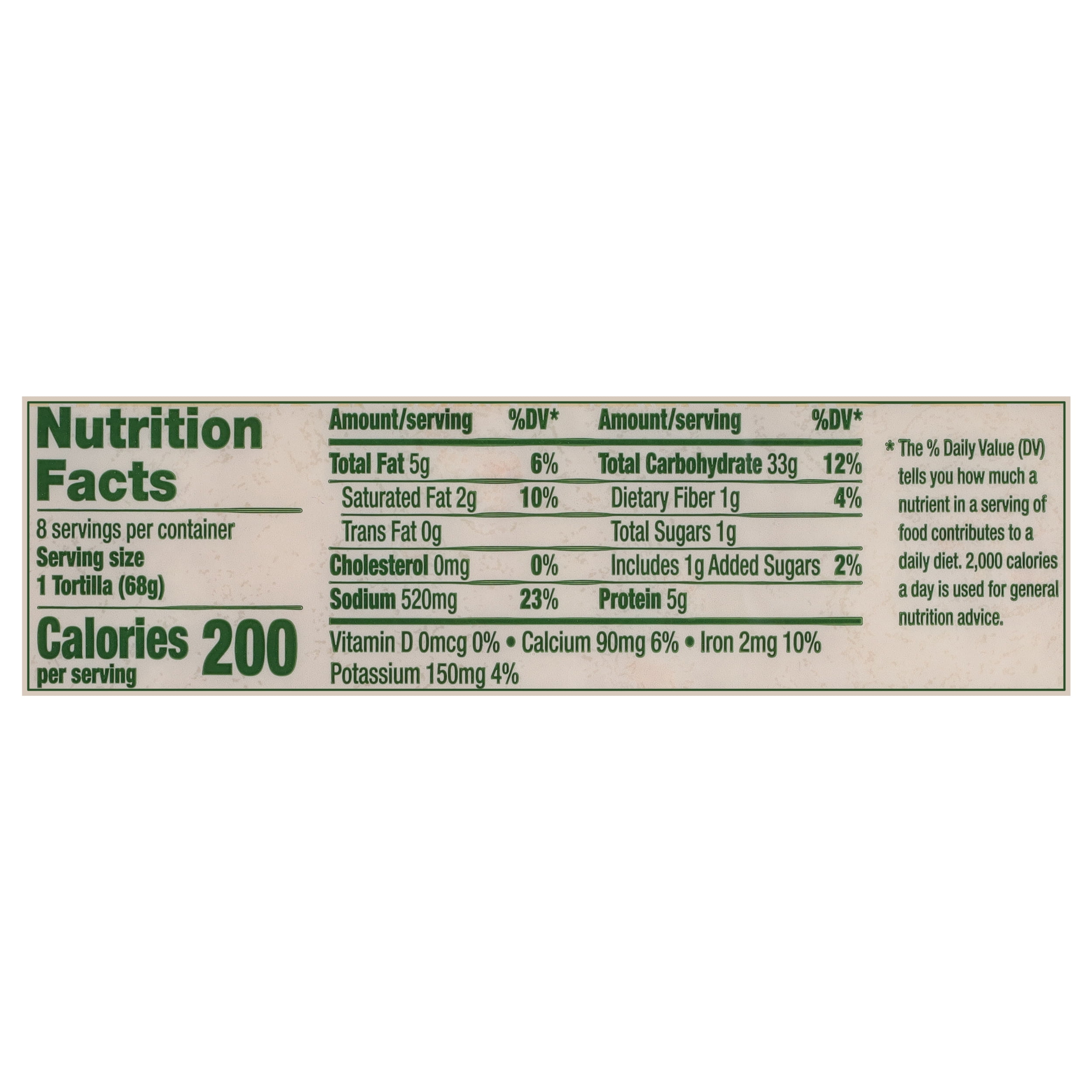 Don Pancho Flour Tortilla 10", 19.2 oz, 8 Count