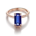 thumbnail image 2 of Sale: 1.25 Carat Blue Sapphire and Diamond Engagement Ring in 10k Rose Gold for Women on Sale, 2 of 2