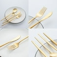 thumbnail image 4 of Amdohai 24Pcs Stainless Steel Dinnerware Set Kitchen Cutlery Set Knife Fork Spoon Flatware Tableware Minimalist Silverware, 4 of 8
