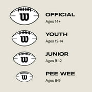 Wilson NCAA Reaction Recreational Football - Brown, PeeWee Size (Ages 6-9)