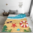 thumbnail image 5 of Honeii Hello Summer1 Print Fleece Blanket - Throw Blanket for Bed, Sofa, Couch, Camping, and Travel , Microplush Ultra Soft Warm Blanket-50"x40", 5 of 7