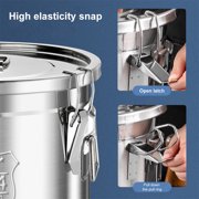 Yibooy 12L304 Stainless Steel Airtight Canister w/Lid Food Container for Home Kitchen