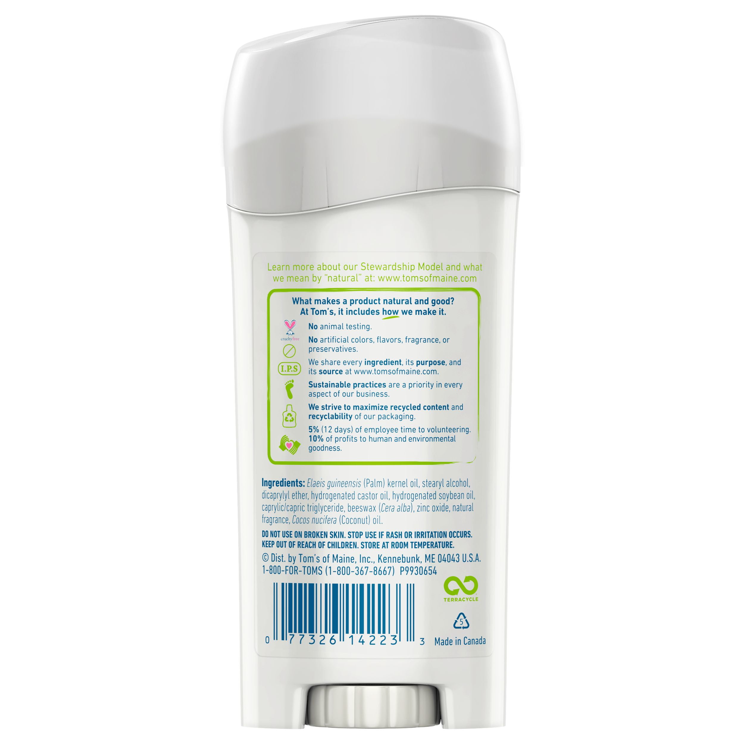 Tom S Of Maine Natural Strength Deodorant Fresh Coconut 2 1oz Walmart Com Walmart Com
