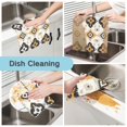 thumbnail image 2 of Yayeee 6 Pack Kitchen Dish Cloths for Washing Dishes Soft Absorbent Microfiber Towels, White and Black, 2 of 9