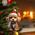 thumbnail image 6 of KCEHTA Dog Christmas Ornaments, Dog Ornaments for Christmas Tree, Personalized Cute Flat Acrylic Dog Christmas Decor with Santa Hat Christmas Party Decorations Dog Lovers Gifts, 6 of 7