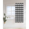 thumbnail image 4 of Black White Thermal Insulated Blackout Curtains for Bedroom 72 Length Buffalo Plaid Room Darkening Curtain 1 Panel Grommet Window Curtain Drape for Living Room Nursery Room, 4 of 7
