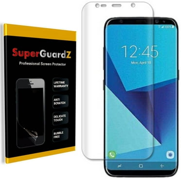 [2-Pack] For Samsung Galaxy S8  Plus - SuperGuardZ [3D Curved FULL COVER] Screen Protector [Edge-To-Edge Protect]   2 Stylus Pen