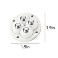 thumbnail image 3 of Self-Adhesive Universal Pulley Wheels, 360° Rotating Ball Casters for Easy Moving of Heavy Boxes, Durable ABS Plastic & Stainless Steel for Home Use, Multi-Purpose Storage Solution, 4 Pack, 3 of 9