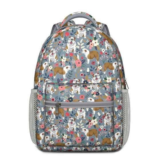 Adorable Watercolor Dog Backpack – Funny Canine Pattern School Bag for , Cartoon Paw Print Bookbag