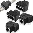 thumbnail image 2 of Laptop Network Cable Splitter Converter Office School Cables Ethernet Internet LAN Adaptor Conversion Connector Desktop PC Accessories, 2 of 8