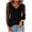 #151-Black, variant on Women's Solid Color Lace Patchwork Long Sleeve Cowl V-Neck Pullover Top Gifts