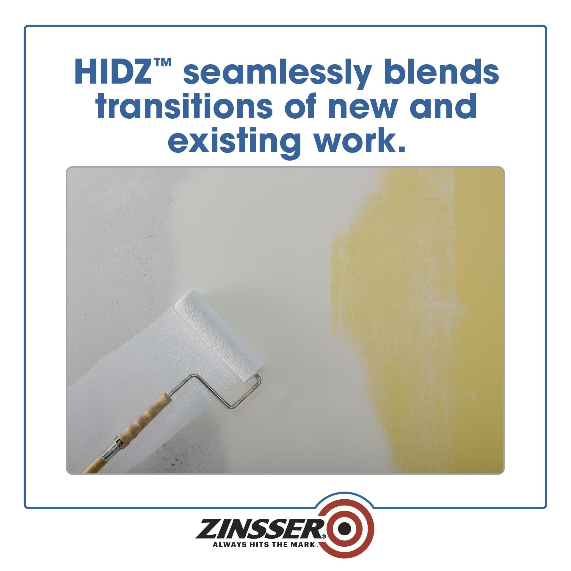 Zinsser 373693-4PK HIDZ Multi-Purpose Primer and Sealer, Quart, Flat White, 4 Pack