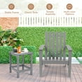 thumbnail image 4 of Patiojoy Wooden Adirondack Chair W/Ergonomic Design Outdoor Lounge Armchair Acacia Wood chair for Yard&Patio Gray, 4 of 8