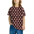 thumbnail image 4 of Zwiiyzr 3-14Y Christmas Shirts Toddler Boy Girls Short Sleeve Tees T-Shirt Christmas Graphic Tees Holiday Tops Toddler To Big Kids Claret, 4 of 4