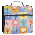 thumbnail image 5 of FORMRS Zipper Binder with Shoulder Strap 2-inch Ring 500 Sheet Capacity File Bag, Blue Flowers, 5 of 5