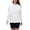 White, variant on Womens Oversized Hoodies Half Zip Sweatshirts Solid Casual Side Slits Pullover with Pockets, White