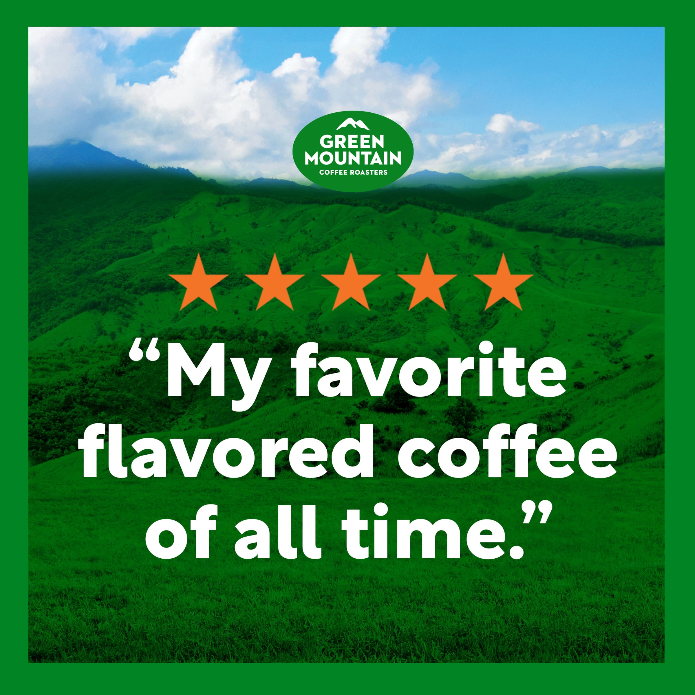 (6 pack) Green Mountain Coffee Roasters Caramel Vanilla Cream, Light Roast, Ground Coffee, 12 oz