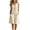 Beige, variant on Utoimkio Women's Striped Sleeveless Romper V Neck Button Front Bermuda Length with Side Patch Pockets for Casual Summer Wear