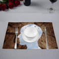 thumbnail image 2 of MKHERT Funny an Opening Shaped As A Human Head with Flying Birds Placemats Table Mats for Dining Room Kitchen Table Decoration 12x18 inch,Set of 4, 2 of 4