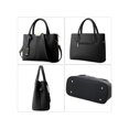 thumbnail image 4 of Deago Women PU Leather Shoulder Bag Fashion Top Handle Handbag Crossbody Purse Waterproof Large Tote Satchel Purse for Work Travel "Black", 4 of 9