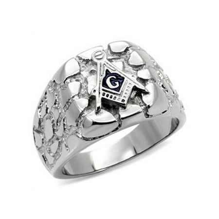 Lanyjewelry 316 Stainless Steel Designer Masonic Mason Mens Ring - Size