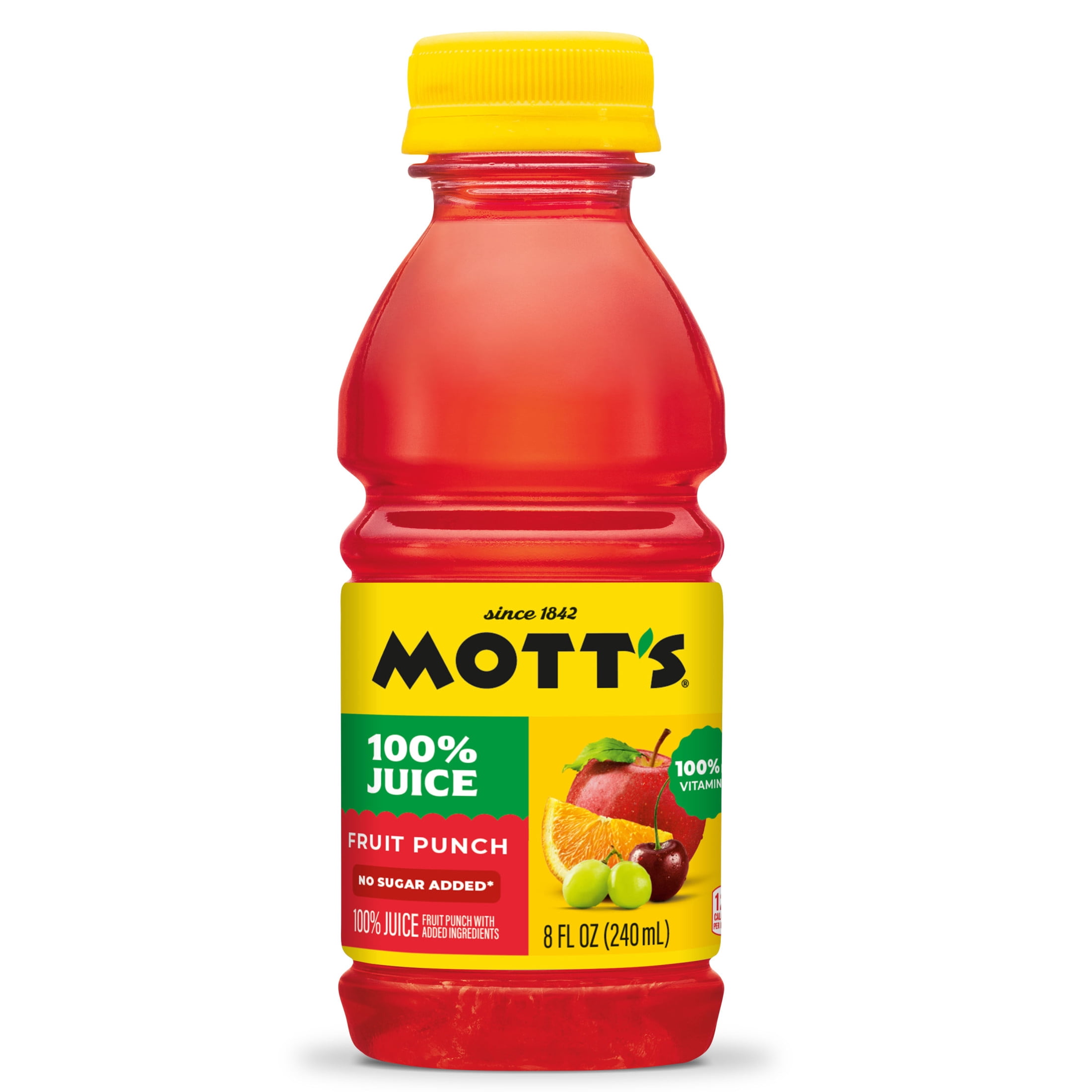 (4 pack) Mott's 100% Fruit Punch Juice, 8 fl oz, 6 pack