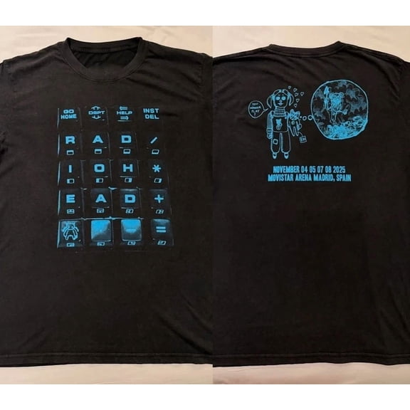 Radio band Tour 2025 2 sided Black T shirt Unisex