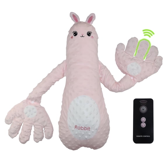 CPWVKI Rabbit Plush Toy Funny cartoon Stuffed Animal Plush Bunny with Patting Hand Doll Gift for Boys Girls