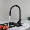 thumbnail image 4 of Trilenars High Arc Kitchen Faucet, Stainless Steel Faucets With Deck Plate For Kitchen Sink, Commercial Modern Single Handle Sink Faucet With Pull Down Sprayer, 4 of 9