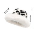 thumbnail image 3 of Winter Faux Fur Bucket Hat Unisex Thick Warm Plush Fisherman Cap Fluffy Cold Weather Hat for Outdoor Daily Wear, 3 of 4