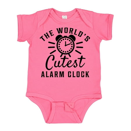 

Inktastic The Worlds Cutest Alarm Clock Gift Baby Boy or Baby Girl Bodysuit