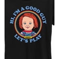thumbnail image 3 of Chucky - I'm a Good Guy Lets Play- Womens Short Sleeve Graphic T-Shirt, 3 of 5