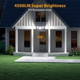 thumbnail image 2 of Luces solares de seguridad para exteriores Onforu 4500LM, 3 cabezales IP65, 2 of 8