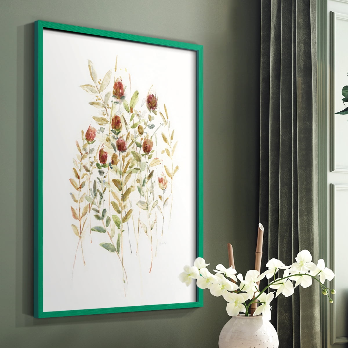 Wildflower Breeze II Framed Print - Solid Wood in Single Picture Frame Solid Wood 2 Framed Print