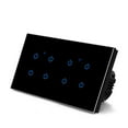 thumbnail image 1 of LEFU for Smart WiFi Touch Switch for Home Automation, Compatible with for Tuya App, Alexa Voice Control, Remote Control, 8 Gang Options, Tempered Glass Panel, 220V 10A, 1 of 5