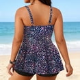 thumbnail image 3 of HAIJIE Womens 2 Piece Swimsuits with Boho Trim 4 Way Comfortable Swimwear for Women Beach Towel Wrap Skirt (Dark Purple,14), 3 of 4