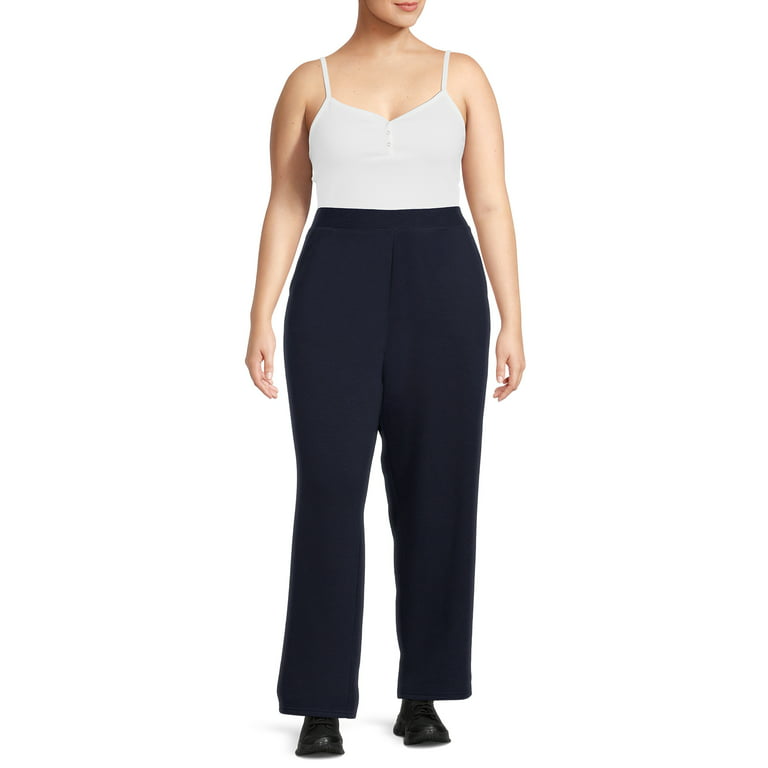 Athletic Works Women's Plus Size Core Active Relaxed Fit Pants, 2-Pack 
