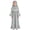 00-Grey362, variant on Toddler Girls Outfits Solid Tassels Long Sleeve Ruffle Abaya Dress Hijab 2Pcs Set