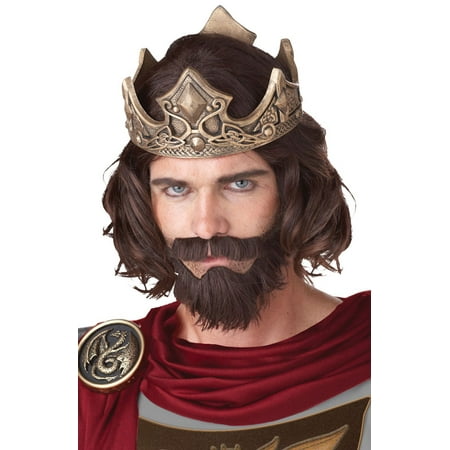 Medieval King Costume Wig (Brown)