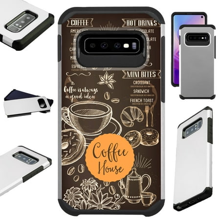 Compatible Samsung Galaxy S10 S 10 5G (2019) Case Hybrid TPU Fusion Phone Cover (Coffee