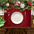 thumbnail image 4 of Harpily Napperons Promotionnels Imperméables Rouges de Noël pour Table à Manger 32 X 21 cm Saisonnier Hiver Flocons de Neige Vacances Lavables, 4 of 4