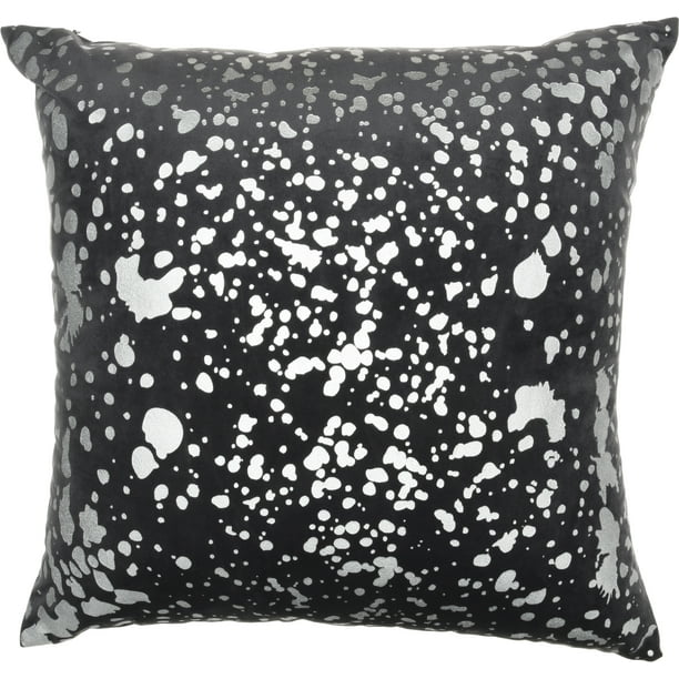Nourison Luminescence Charcoal Decorative Throw Pillow , 18"X18